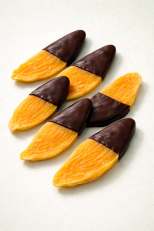 schokolierte Mango Zartbitter Mango dunkle Glasur