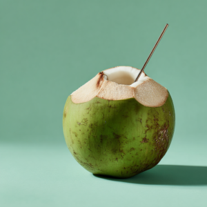 Junge Trinkkokosnuss